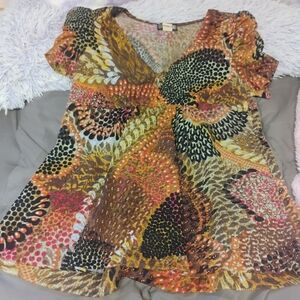 Colorful Abstract Women's Blouse